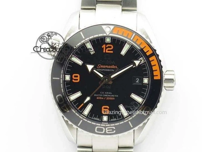 0309 Trendy 2016 Planet Ocean 43.5mm SS V6F Best Edition Black Dial On SS Bracelet A 8210